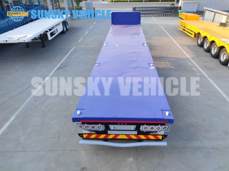 신규 드롭사이드/ 플랫베드 세미 트레일러 운반 물 컨테이너 SUNSKY 3-axle Flat Deck Trailer : 사진 10
