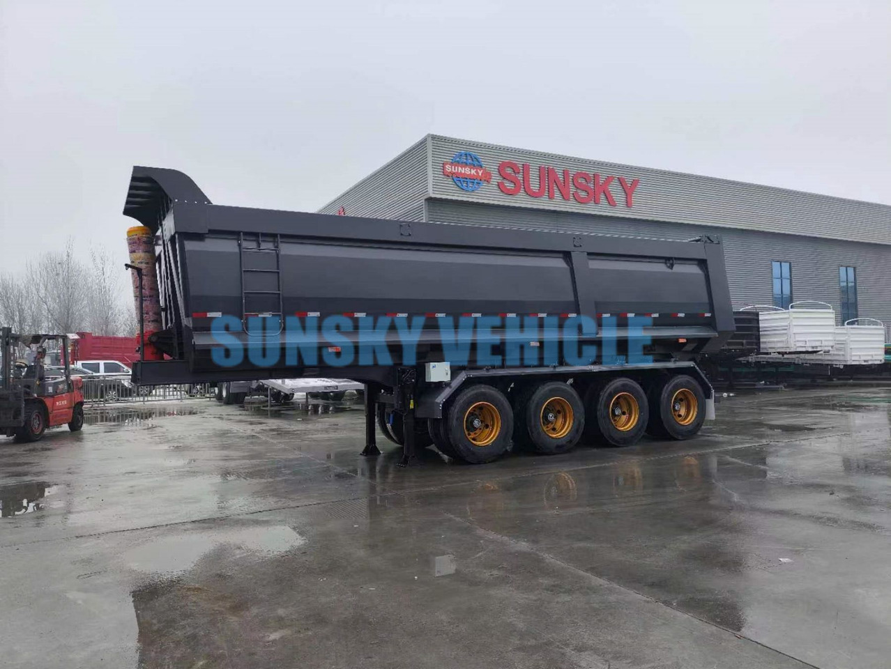 SUNSKY 4-Axle Dump Semi-trailer - 덤프 세미 트레일러 : 사진 1 SUNSKY 4-Axle Dump Semi-trailer - 덤프 세미 트레일러 : 사진 1