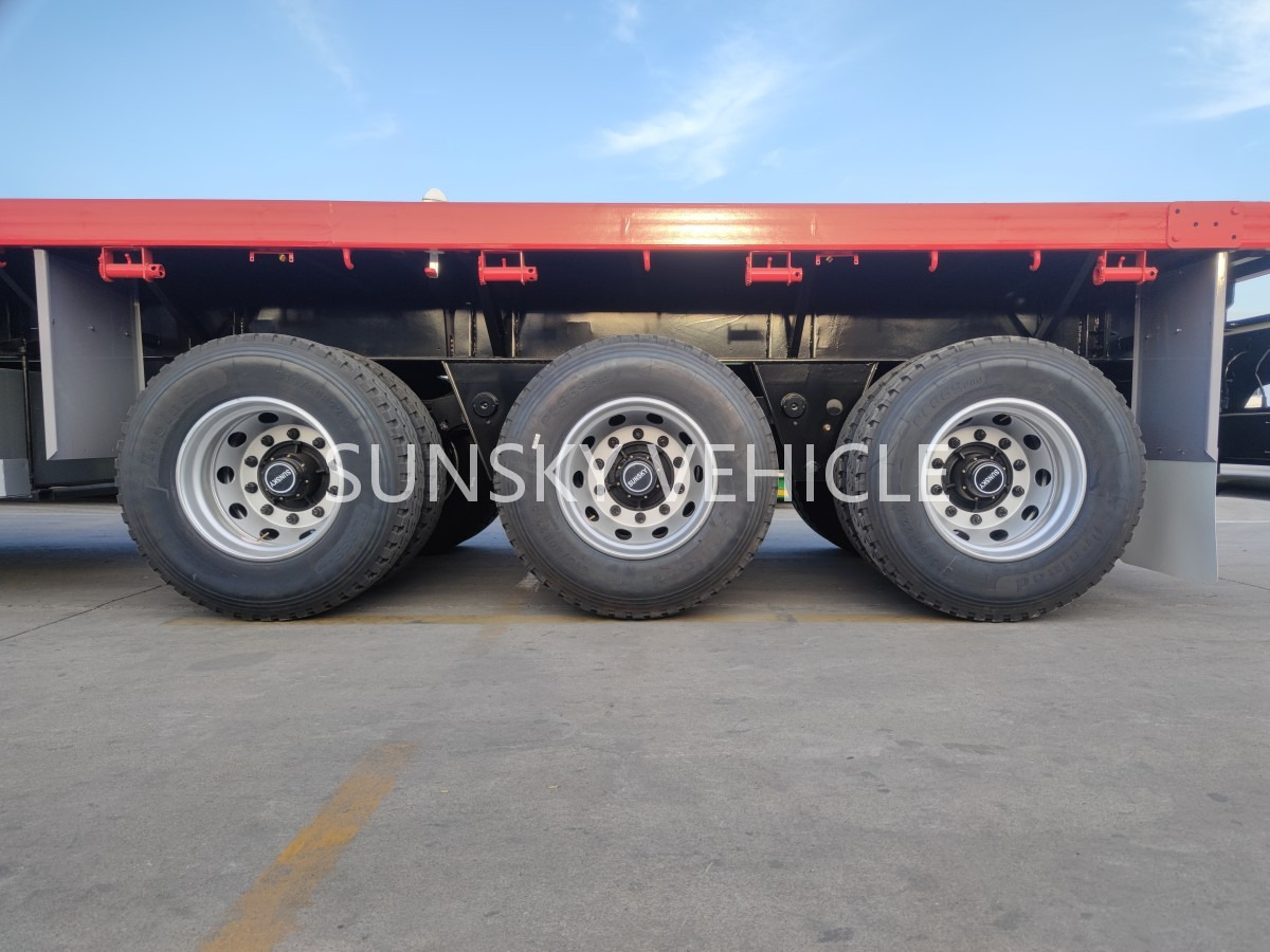 SUNSKY Flatbed Trailer with henred type axles and suspension - 드롭사이드/ 플랫베드 세미 트레일러 : 사진 4 SUNSKY Flatbed Trailer with henred type axles and suspension - 드롭사이드/ 플랫베드 세미 트레일러 : 사진 4