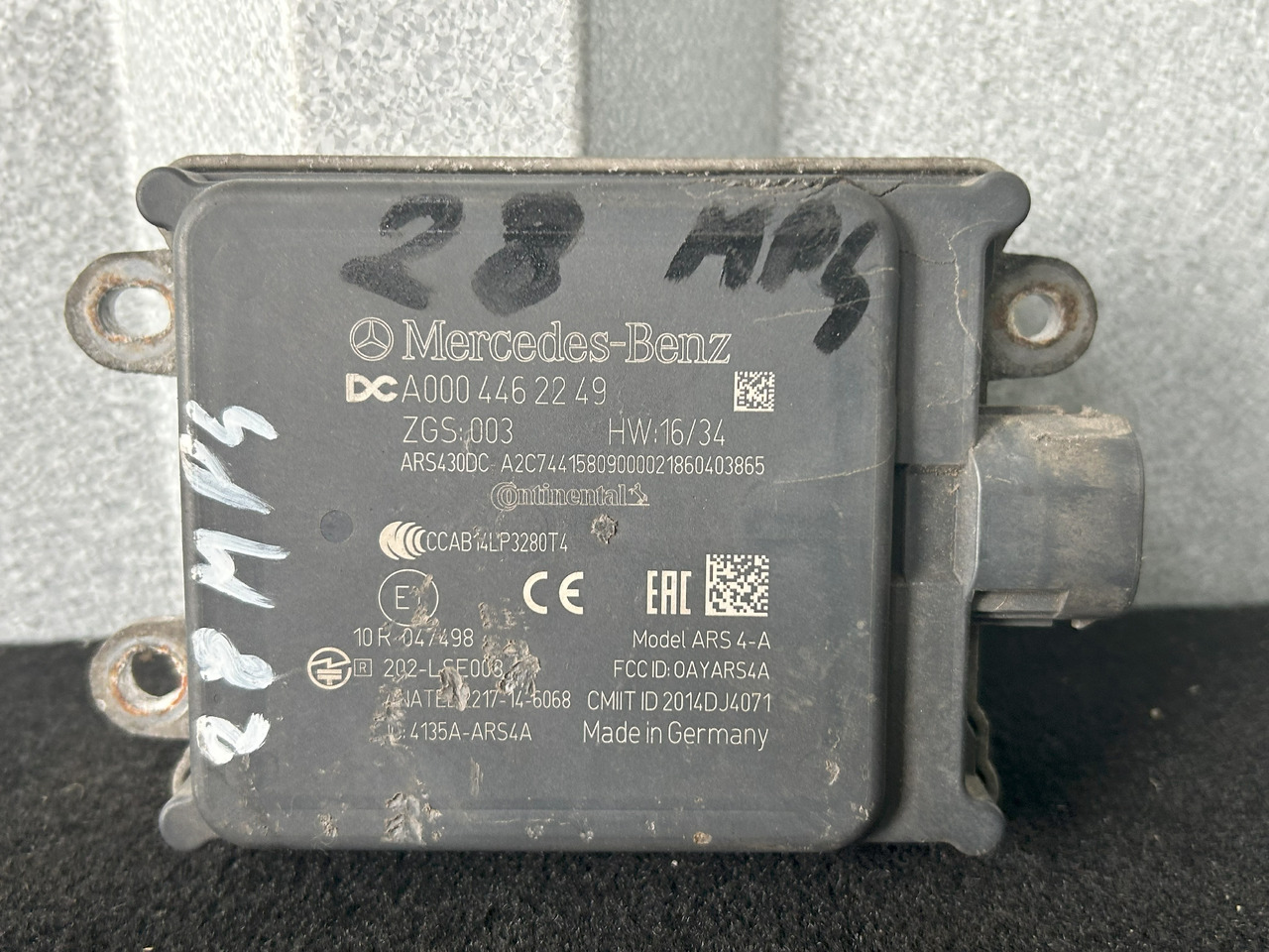 MERCEDES-BENZ RADAR DISTRONIC ACTROS MP4 - ECU : 사진 1 MERCEDES-BENZ RADAR DISTRONIC ACTROS MP4 - ECU : 사진 1