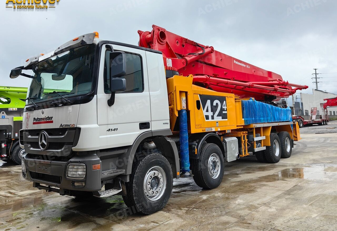 PUTZMEISTER Mercedes-Benz Actros 4141 concrete pumpM42-4R 170 m³【ACHIEVE】TOP CONDITION!!! - 콘크리트 펌프 트럭 : 사진 2 PUTZMEISTER Mercedes-Benz Actros 4141 concrete pumpM42-4R 170 m³【ACHIEVE】TOP CONDITION!!! - 콘크리트 펌프 트럭 : 사진 2