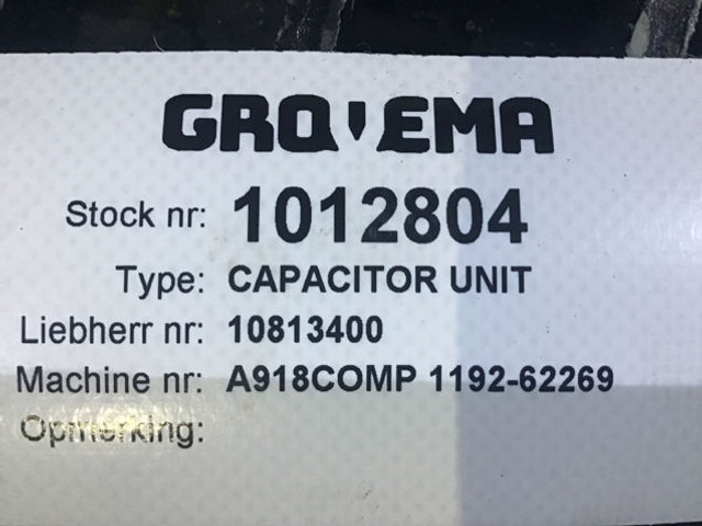 Liebherr Capacitor Unit - 에어컨 부품 : 사진 5 Liebherr Capacitor Unit - 에어컨 부품 : 사진 5