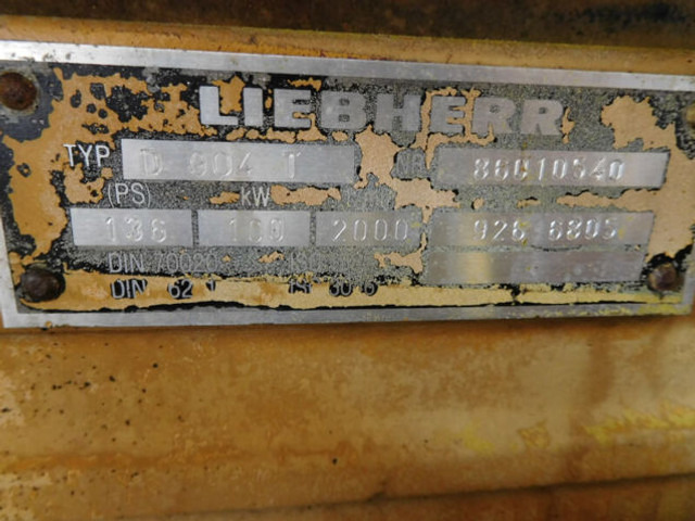 Liebherr D904T - 엔진 : 사진 1 Liebherr D904T - 엔진 : 사진 1