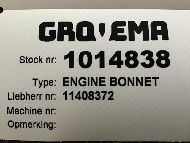 Liebherr Engine Bonnet - 차양 : 사진 2 Liebherr Engine Bonnet - 차양 : 사진 2