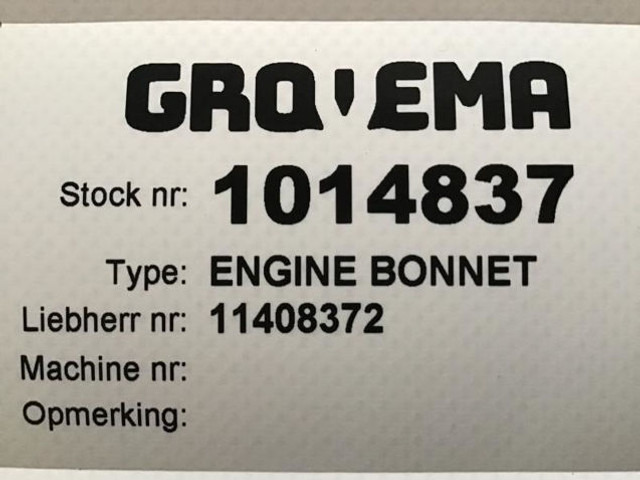 Liebherr Engine Bonnet - 차양 : 사진 3 Liebherr Engine Bonnet - 차양 : 사진 3