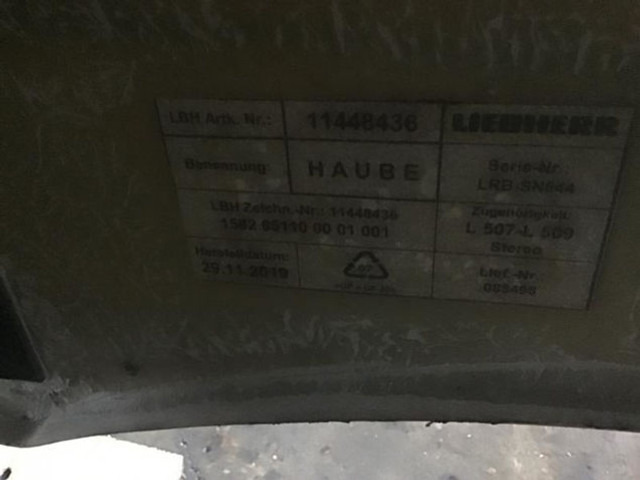 Liebherr Engine Hood - 차양 : 사진 5 Liebherr Engine Hood - 차양 : 사진 5