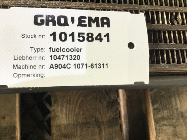 Liebherr Fuelcooler - 오일 쿨러 : 사진 1 Liebherr Fuelcooler - 오일 쿨러 : 사진 1