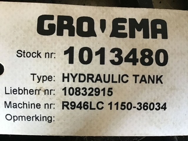 Liebherr Hydraulic Tank - 유압 탱크 : 사진 4 Liebherr Hydraulic Tank - 유압 탱크 : 사진 4