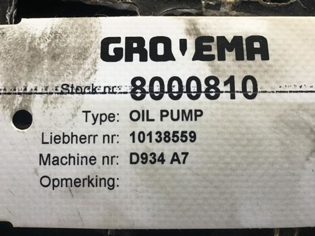 Liebherr Oil Pump - 오일 펌프 : 사진 4 Liebherr Oil Pump - 오일 펌프 : 사진 4
