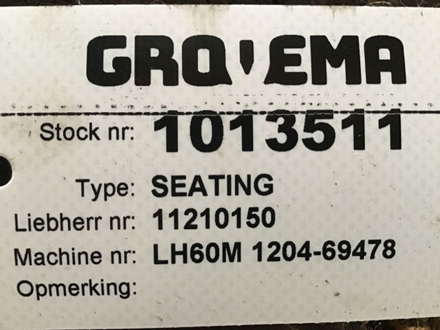 Liebherr Seating - 좌석 : 사진 2 Liebherr Seating - 좌석 : 사진 2