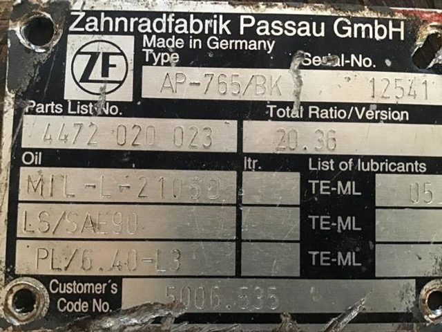 ZF Final Drive - 서스펜션 : 사진 4 ZF Final Drive - 서스펜션 : 사진 4