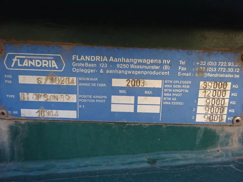 Flandria 40 FT Container Chassis / BPW + Disc / Lift Axle - 컨테이너 운반 장치/ 스와프 보디 세미 트레일러 : 사진 5 Flandria 40 FT Container Chassis / BPW + Disc / Lift Axle - 컨테이너 운반 장치/ 스와프 보디 세미 트레일러 : 사진 5