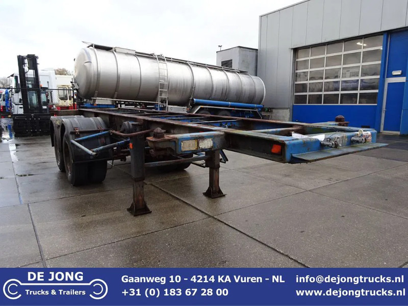 Groenewegen 20 FT Chassis / Steel Suspension / Double Tyres - 컨테이너 운반 장치/ 스와프 보디 세미 트레일러 : 사진 1 Groenewegen 20 FT Chassis / Steel Suspension / Double Tyres - 컨테이너 운반 장치/ 스와프 보디 세미 트레일러 : 사진 1
