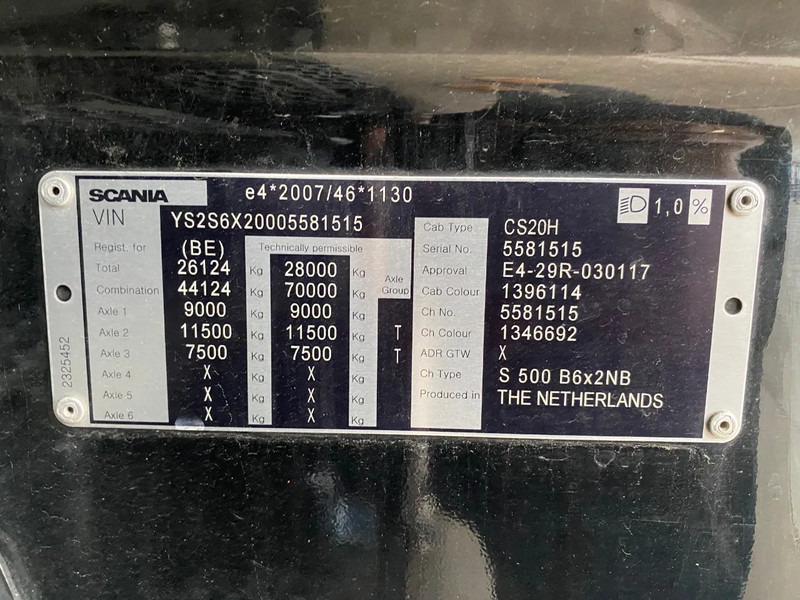 컨테이너 운반 장치/ 스와프 보디 트럭 Scania S500 NGS BDF / Retarder / 6x2 + trailer : 사진 8