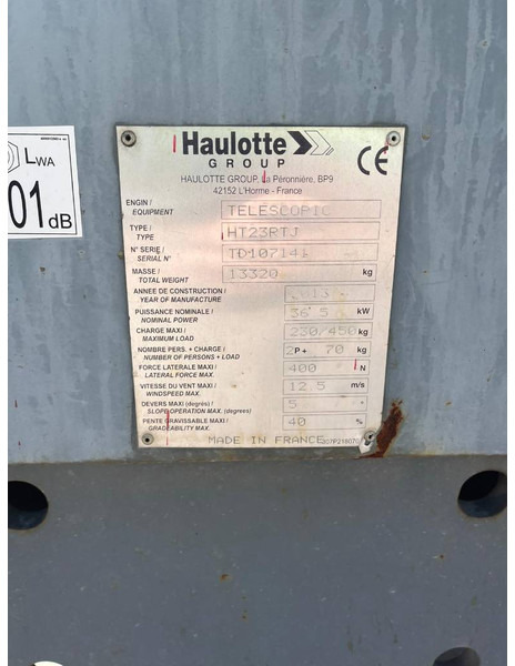 Haulotte HT 23 RTJ - 텔레스코픽 붐 : 사진 5 Haulotte HT 23 RTJ - 텔레스코픽 붐 : 사진 5