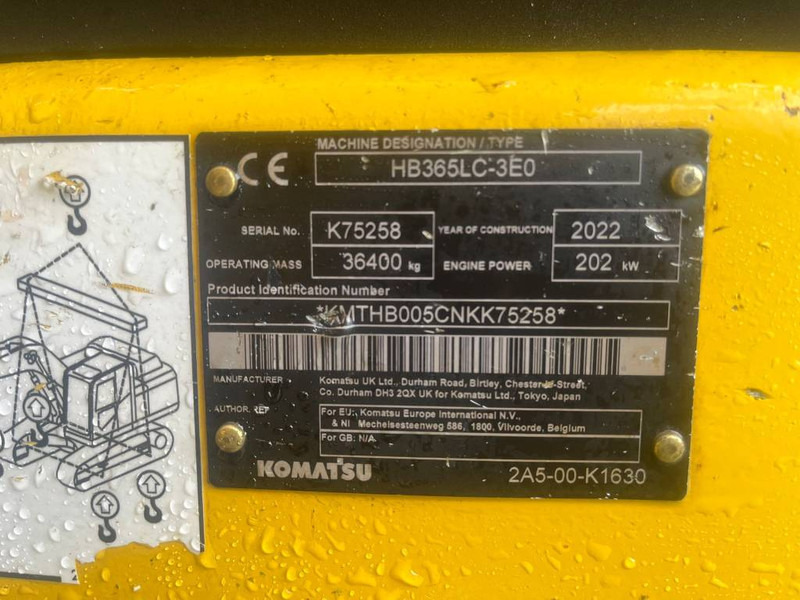 Komatsu HB 365 LC-3 Hybrid - 크롤러 굴삭기 : 사진 5 Komatsu HB 365 LC-3 Hybrid - 크롤러 굴삭기 : 사진 5