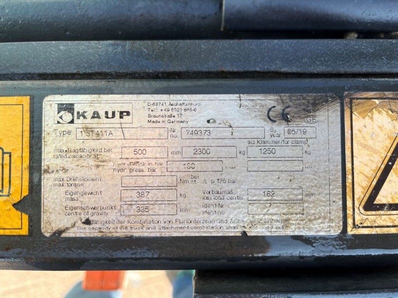 부착물 자재 취급 장비 용 Kaup 1,5T411A : 사진 8