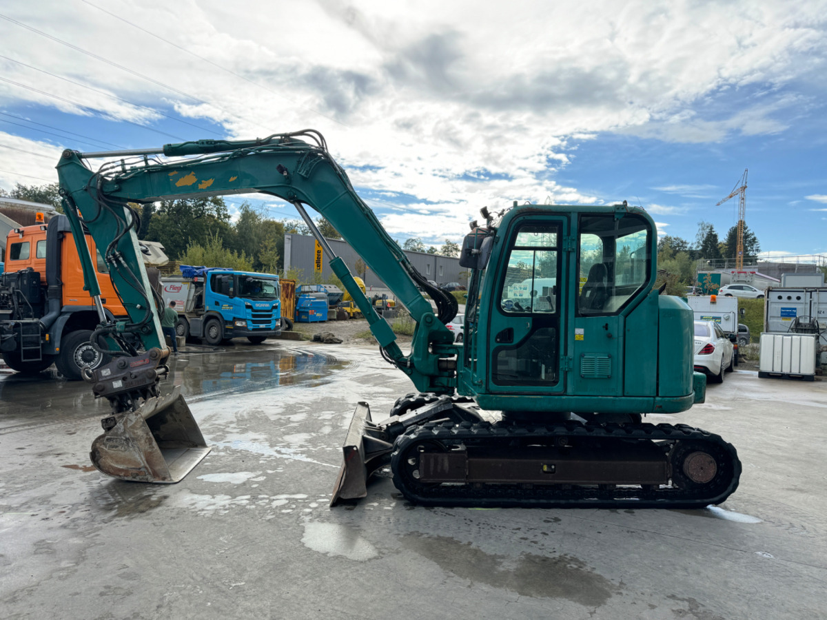 CATERPILLAR 308E2CR Oilquick 3x Schaufeln - 크롤러 굴삭기 : 사진 1 CATERPILLAR 308E2CR Oilquick 3x Schaufeln - 크롤러 굴삭기 : 사진 1
