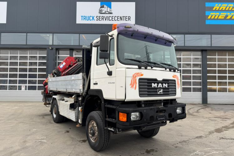 MAN 19.464 4x4 mit Kran HMF 2220-4 - 크레인 트럭, 드롭사이드/ 플랫베드 트럭 : 사진 4 MAN 19.464 4x4 mit Kran HMF 2220-4 - 크레인 트럭, 드롭사이드/ 플랫베드 트럭 : 사진 4