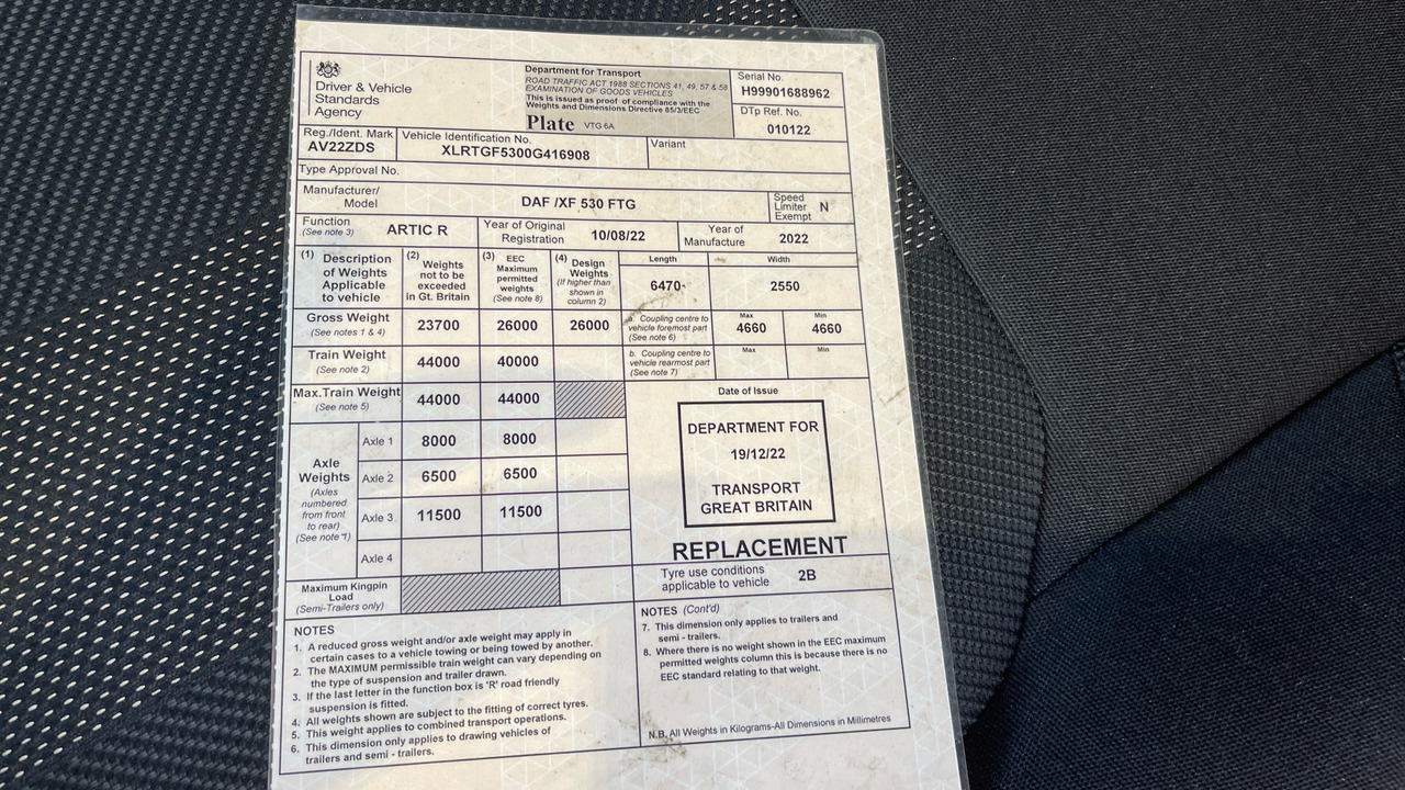 트랙터 유닛 DAF XF 530 : 사진 11 트랙터 유닛 DAF XF 530 : 사진 11