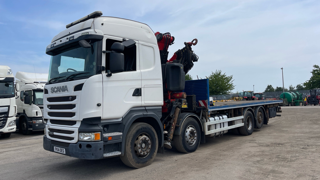 SCANIA R 450 - 드롭사이드/ 플랫베드 트럭, 크레인 트럭 : 사진 2 SCANIA R 450 - 드롭사이드/ 플랫베드 트럭, 크레인 트럭 : 사진 2