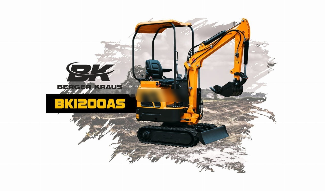 Berger Kraus Nowy BERGER KRAUS BK1200AS KUBOTA skrętne ramie Minikoparka + ze - 미니 굴삭기 : 사진 2 Berger Kraus Nowy BERGER KRAUS BK1200AS KUBOTA skrętne ramie Minikoparka + ze - 미니 굴삭기 : 사진 2
