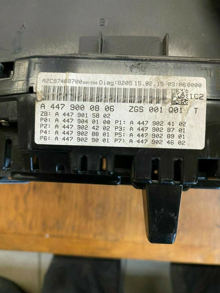 Mercedes Vito Kombiinstrument Tacho A4479000806 - 태코그래프 트럭 용 : 사진 2 Mercedes Vito Kombiinstrument Tacho A4479000806 - 태코그래프 트럭 용 : 사진 2
