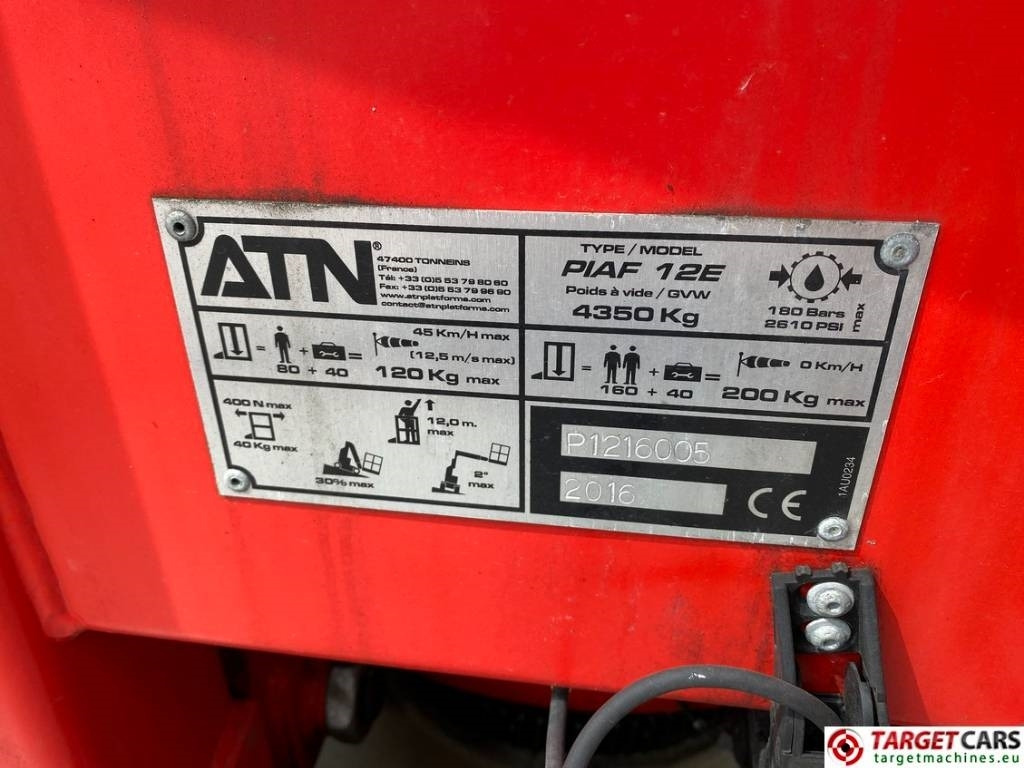 수직 마스트 리프트 ATN Piaf 12E Electric Vertical Mast Work Lift 1187cm : 사진 10