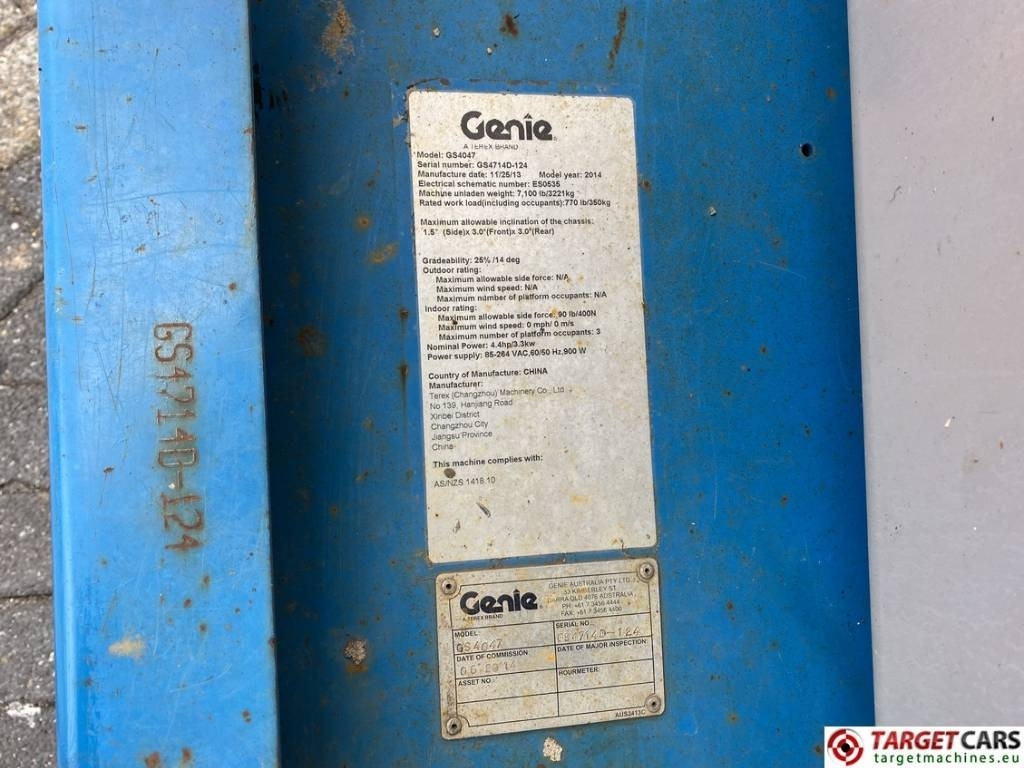 시저 리프트 Genie GS4047 Electric 4047 Scissor Work Lift 1389cm : 사진 10