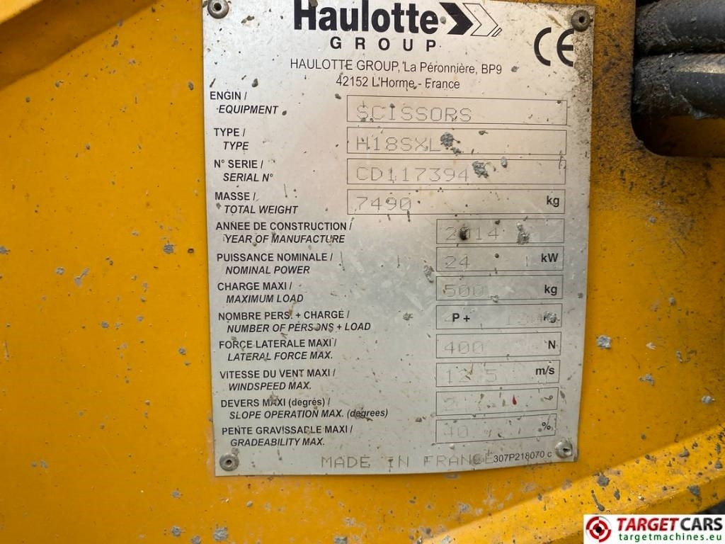 시저 리프트 Haulotte H18SXL Diesel 4x4 Scissor Work Lift 1800cm : 사진 10