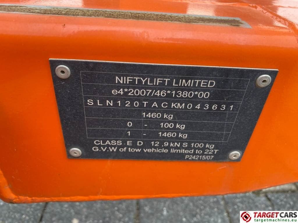 견인식 붐 리프트 Niftylift 120TAC Towable Articulated Electric BoomLift 12.2M : 사진 11 견인식 붐 리프트 Niftylift 120TAC Towable Articulated Electric BoomLift 12.2M : 사진 11