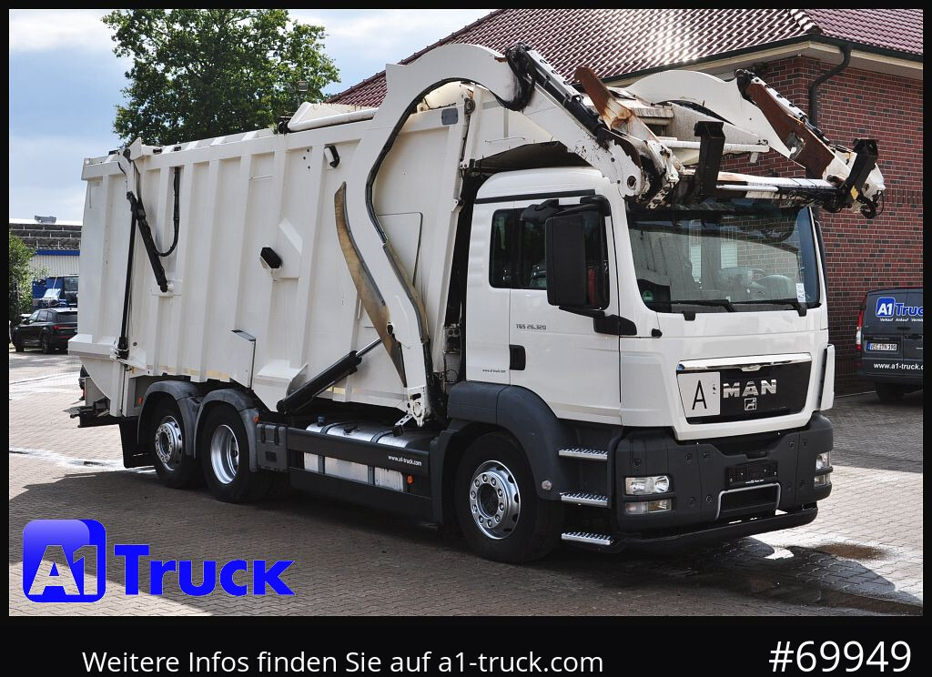 MAN TGS 26.320, Faun 533 Frontlader, Überkopflader Müllwagen, - 쓰레기차 : 사진 1 MAN TGS 26.320, Faun 533 Frontlader, Überkopflader Müllwagen, - 쓰레기차 : 사진 1