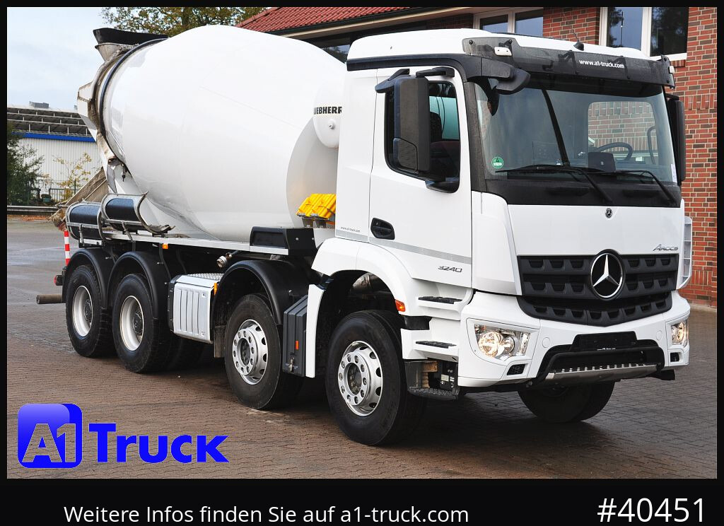MERCEDES-BENZ Arocs 3240, Liebherr HTM 905 9m³, - 콘크리트 믹서 트럭 : 사진 1 MERCEDES-BENZ Arocs 3240, Liebherr HTM 905 9m³, - 콘크리트 믹서 트럭 : 사진 1