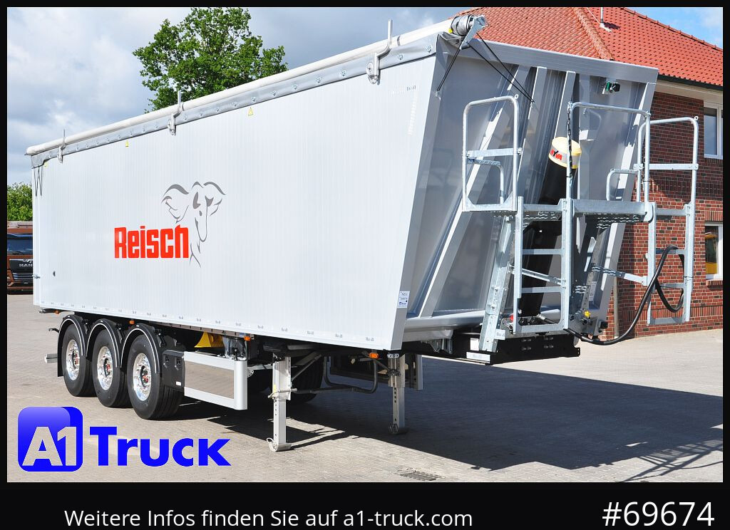 REISCH RHKS, Alu-Kippmulde 54m³, Kombitüren, Alufelgen, Liftachse, - 덤프 세미 트레일러 : 사진 1 REISCH RHKS, Alu-Kippmulde 54m³, Kombitüren, Alufelgen, Liftachse, - 덤프 세미 트레일러 : 사진 1