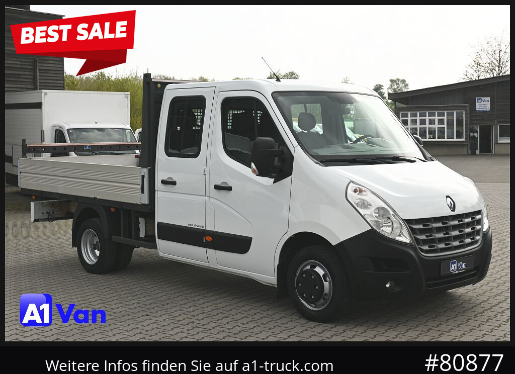 RENAULT Master Pritsche Doka, AHK 3,5Tonnen , Klima, Luftfederung - 플랫베드 밴, 콤비 밴 : 사진 1 RENAULT Master Pritsche Doka, AHK 3,5Tonnen , Klima, Luftfederung - 플랫베드 밴, 콤비 밴 : 사진 1