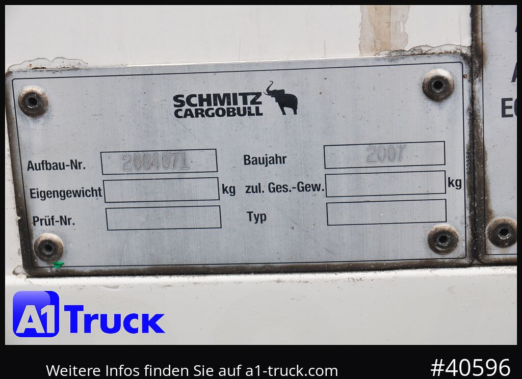 냉동 트레일러 SCHMITZ Achwege & Tönjes, Rohrbahn, Fleisch, TÜR fehlt : 사진 8