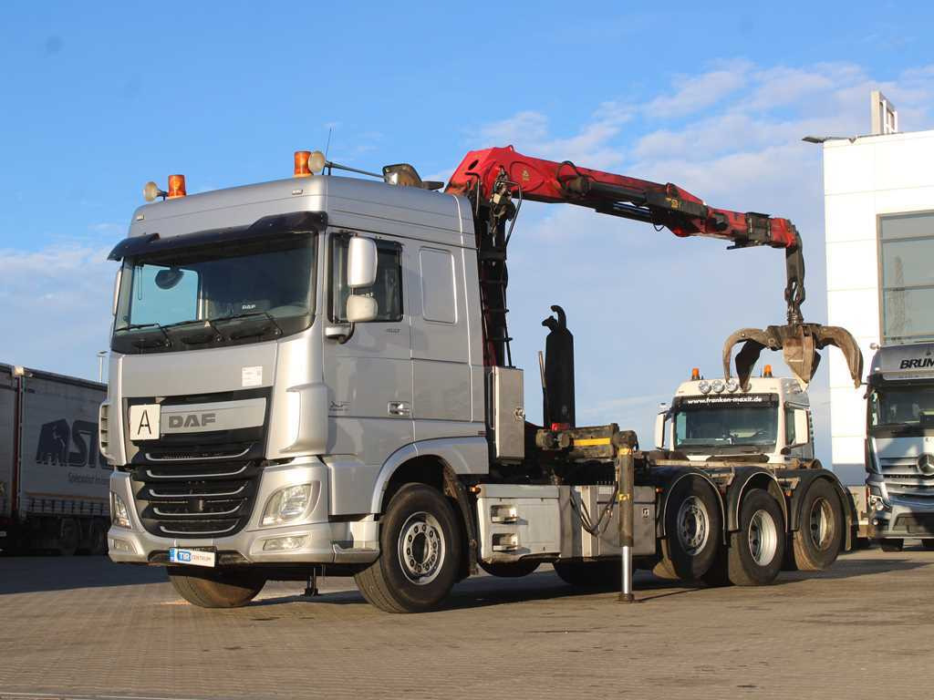 DAF XF 460, EURO 6, 8X2, 2X LIFT AXLE, PALFINGER S260Z96 - 후크 리프트 트럭, 크레인 트럭 : 사진 1 DAF XF 460, EURO 6, 8X2, 2X LIFT AXLE, PALFINGER S260Z96 - 후크 리프트 트럭, 크레인 트럭 : 사진 1