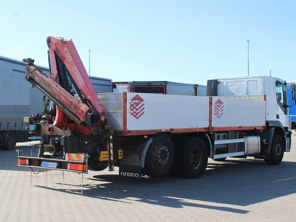 Iveco STRALIS 400, 6X2, EURO 3, HYDRAULIC ARM FASSI F110 - 드롭사이드/ 플랫베드 트럭, 크레인 트럭 : 사진 4 Iveco STRALIS 400, 6X2, EURO 3, HYDRAULIC ARM FASSI F110 - 드롭사이드/ 플랫베드 트럭, 크레인 트럭 : 사진 4