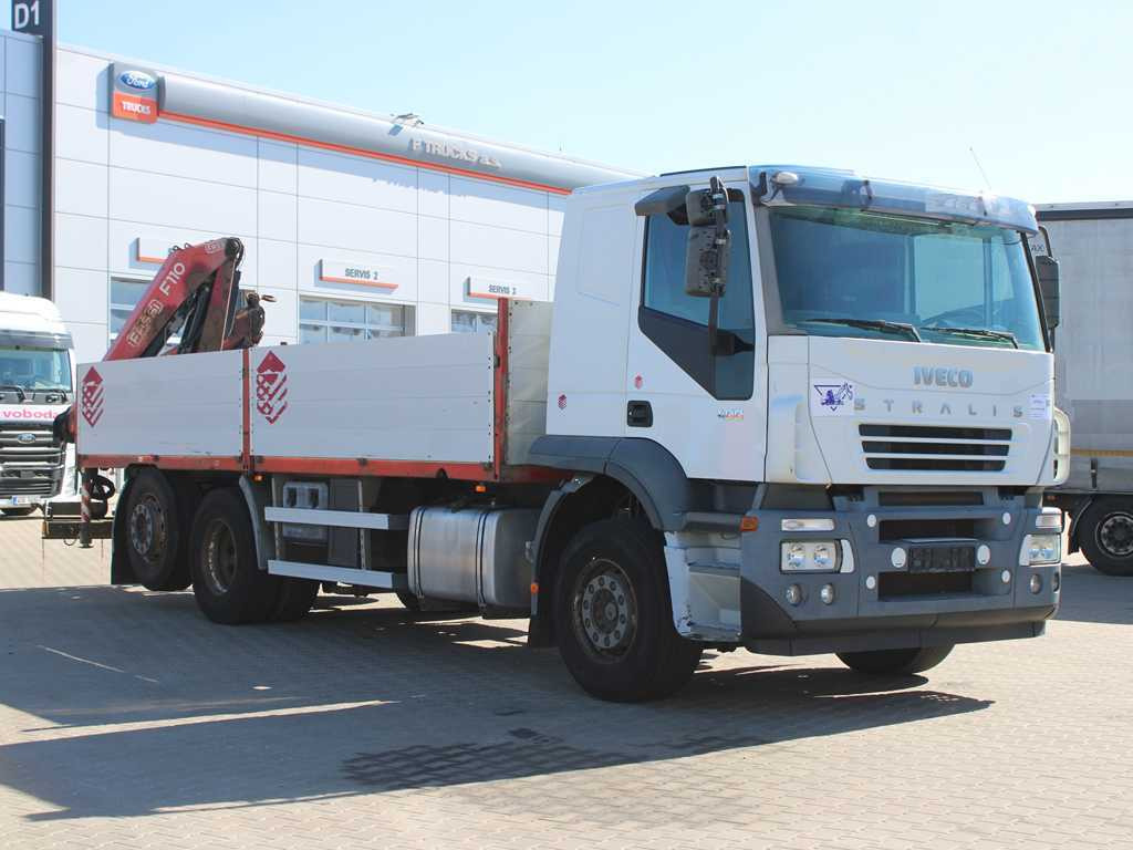 Iveco STRALIS 400, 6X2, EURO 3, HYDRAULIC ARM FASSI F110 - 드롭사이드/ 플랫베드 트럭, 크레인 트럭 : 사진 3 Iveco STRALIS 400, 6X2, EURO 3, HYDRAULIC ARM FASSI F110 - 드롭사이드/ 플랫베드 트럭, 크레인 트럭 : 사진 3