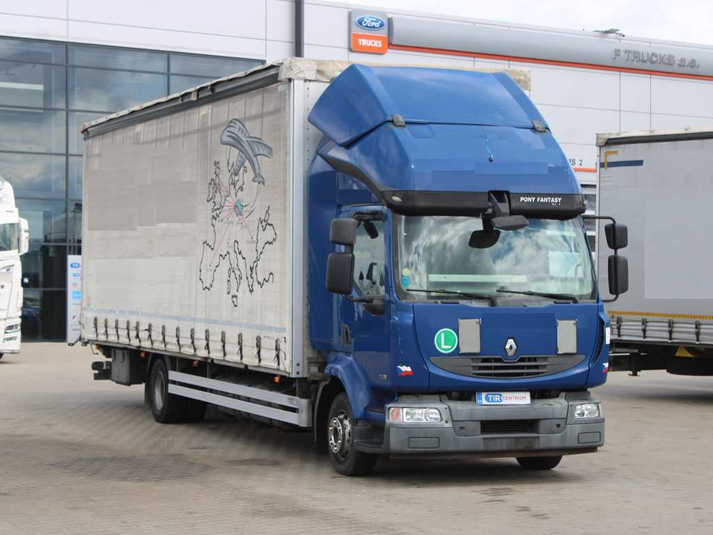 Renault MIDLUM 220.12, EURO 5, SLEEPING BODY, HYDRAULIC FRONT - 커튼사이더 트럭 : 사진 3 Renault MIDLUM 220.12, EURO 5, SLEEPING BODY, HYDRAULIC FRONT - 커튼사이더 트럭 : 사진 3