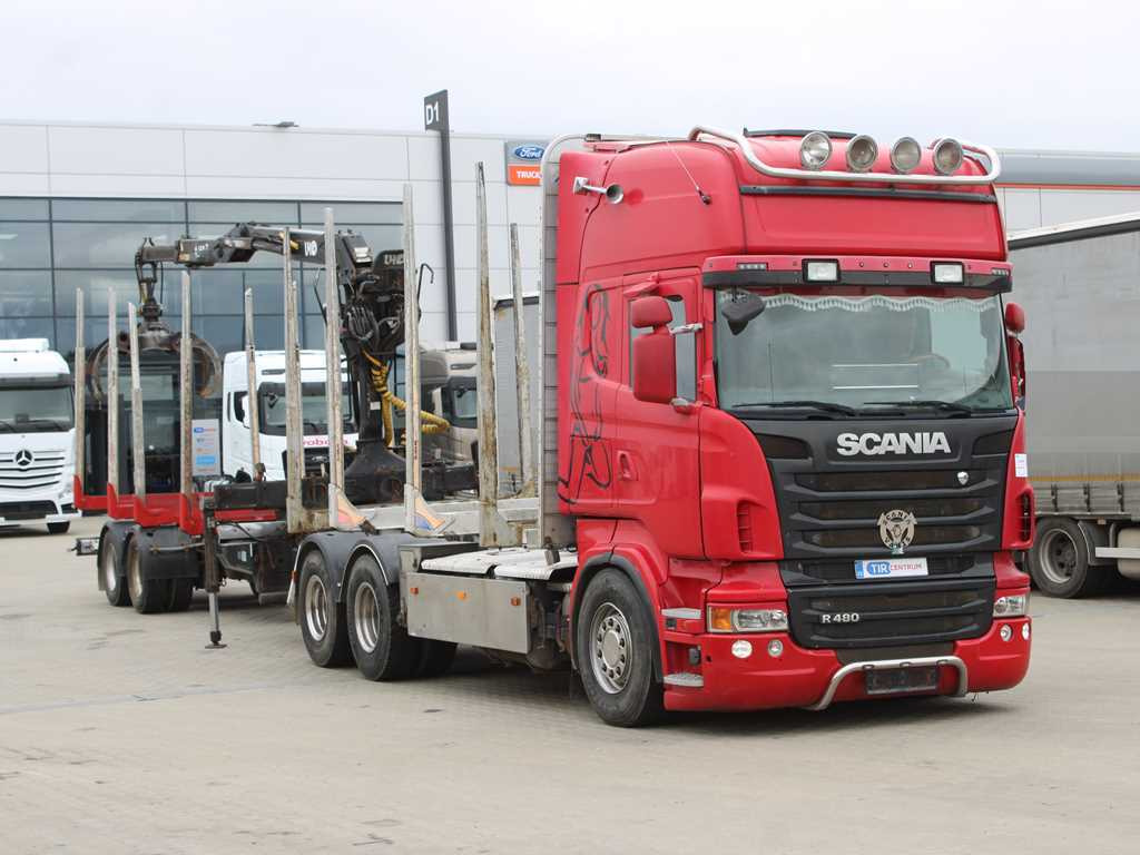 Scania R 480, HYDRAULIC ARM LHO L120Z(78), 6X4 - 목재 트럭, 크레인 트럭 : 사진 3 Scania R 480, HYDRAULIC ARM LHO L120Z(78), 6X4 - 목재 트럭, 크레인 트럭 : 사진 3