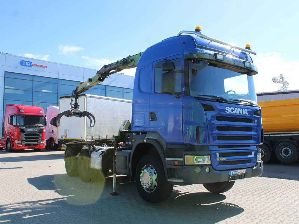 Scania R420, 6x4, EURO 3, HYDRAULIC ARM LOGLIFT F135ZT94A, LIGHTS - 트랙터 유닛 : 사진 3 Scania R420, 6x4, EURO 3, HYDRAULIC ARM LOGLIFT F135ZT94A, LIGHTS - 트랙터 유닛 : 사진 3