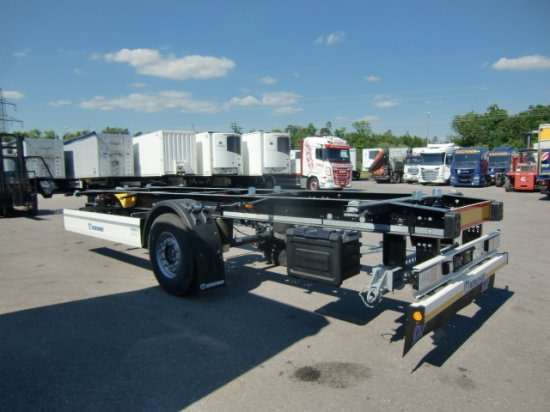 Krone 1-Achs Lafette Krone Achse, Heckabstützung, - 컨테이너 운반 장치/ 스와프 보디 트레일러 : 사진 4 Krone 1-Achs Lafette Krone Achse, Heckabstützung, - 컨테이너 운반 장치/ 스와프 보디 트레일러 : 사진 4