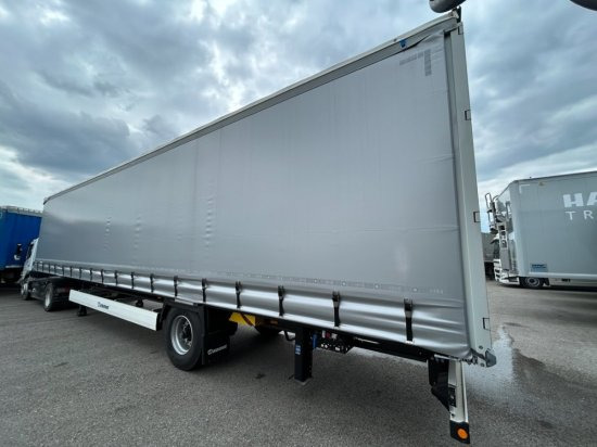 신규 커튼사이더 세미 트레일러 Krone 1-achs Auflieger, Heckabstützung XL Zertifikat, Edscha-Verdeck, : 사진 6