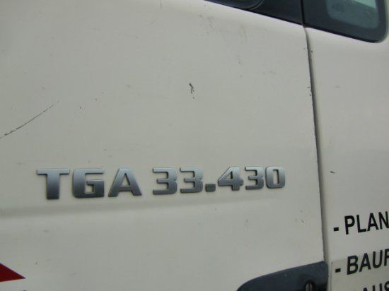 덤프트럭 MAN TGA 33.430 6x4 Kipper, Manuel, E4 Palfinger Blatt-Blatt : 사진 15