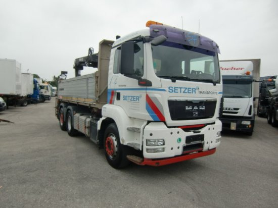 MAN TGS 26.400 3-Seitenkipper, 6x2-2 Lenkachse HIAB 144ES -3DUO - 덤프트럭, 크레인 트럭 : 사진 3 MAN TGS 26.400 3-Seitenkipper, 6x2-2 Lenkachse HIAB 144ES -3DUO - 덤프트럭, 크레인 트럭 : 사진 3