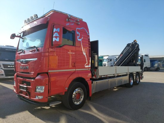 MAN TGX 26.510 BL Pritsche, Intarder, HIAB X-HIPRO 558EP-5, Alu-Felgen, Lenkachse, - 드롭사이드/ 플랫베드 트럭, 크레인 트럭 : 사진 1 MAN TGX 26.510 BL Pritsche, Intarder, HIAB X-HIPRO 558EP-5, Alu-Felgen, Lenkachse, - 드롭사이드/ 플랫베드 트럭, 크레인 트럭 : 사진 1