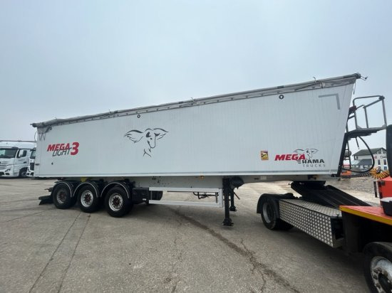 MEGA Alu-Kastenmulde 55m³, SAF-Achsen, Rollplane, Kombiklappe, Stehpodest - 덤프 세미 트레일러 : 사진 1 MEGA Alu-Kastenmulde 55m³, SAF-Achsen, Rollplane, Kombiklappe, Stehpodest - 덤프 세미 트레일러 : 사진 1