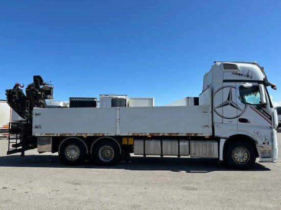Mercedes-Benz Actros 2545 L 6x2, Retarder, Pritsche, Hiab XS 166 D-4 PRO, E5 - 드롭사이드/ 플랫베드 트럭, 크레인 트럭 : 사진 4 Mercedes-Benz Actros 2545 L 6x2, Retarder, Pritsche, Hiab XS 166 D-4 PRO, E5 - 드롭사이드/ 플랫베드 트럭, 크레인 트럭 : 사진 4