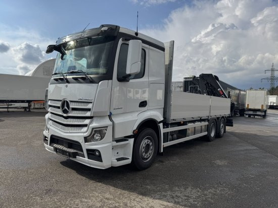Mercedes-Benz Actros 2653, Retarder, Pritsche, Hiab Hipro 232 ES5 - 드롭사이드/ 플랫베드 트럭, 크레인 트럭 : 사진 3 Mercedes-Benz Actros 2653, Retarder, Pritsche, Hiab Hipro 232 ES5 - 드롭사이드/ 플랫베드 트럭, 크레인 트럭 : 사진 3